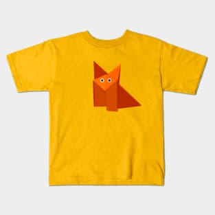 Cute Origami Fox Kids T-Shirt